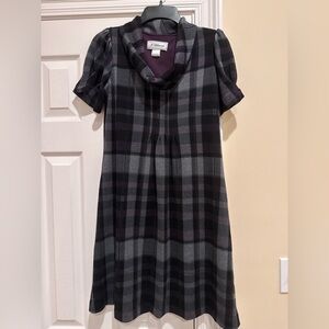 J Howard Cowl Neck Plaid Dress Dark Academia Core CottageCore